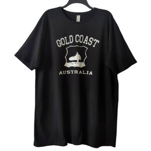 NWOT Men's Short Sleeve Black Gold Coast Australia T-Shirt Size 2XL
